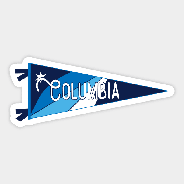 Columbia Flag Pennant Sticker by zsonn